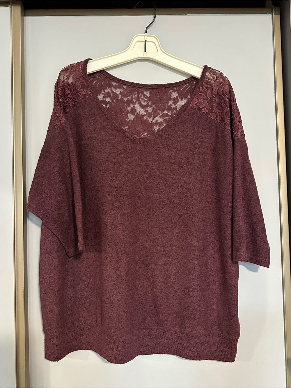 torrid Plum Lace Yoke Plush Top